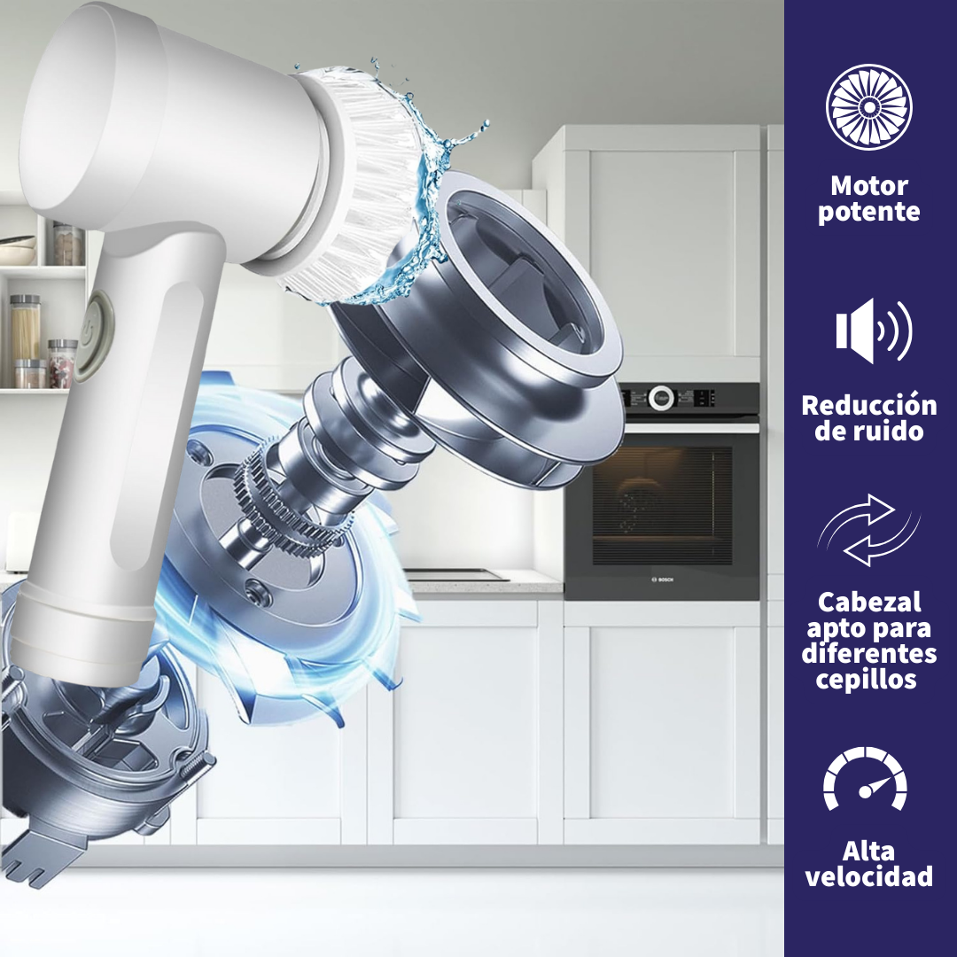 SonicBrush™ 5 en 1 – Tu aliado todo en uno para una cocina impecable.
