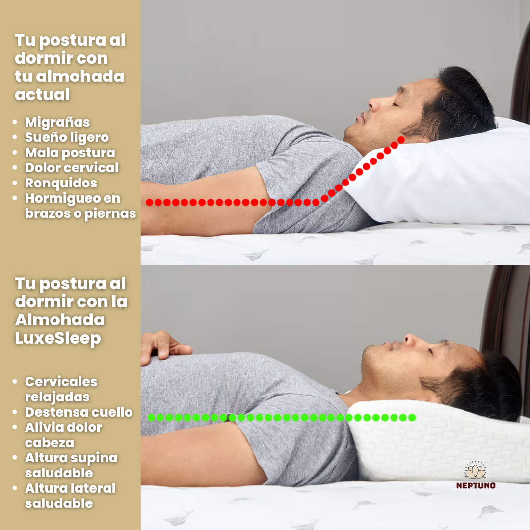 Almohada LUXESLEEP™ — Redescubre el placer de despertar sin dolores