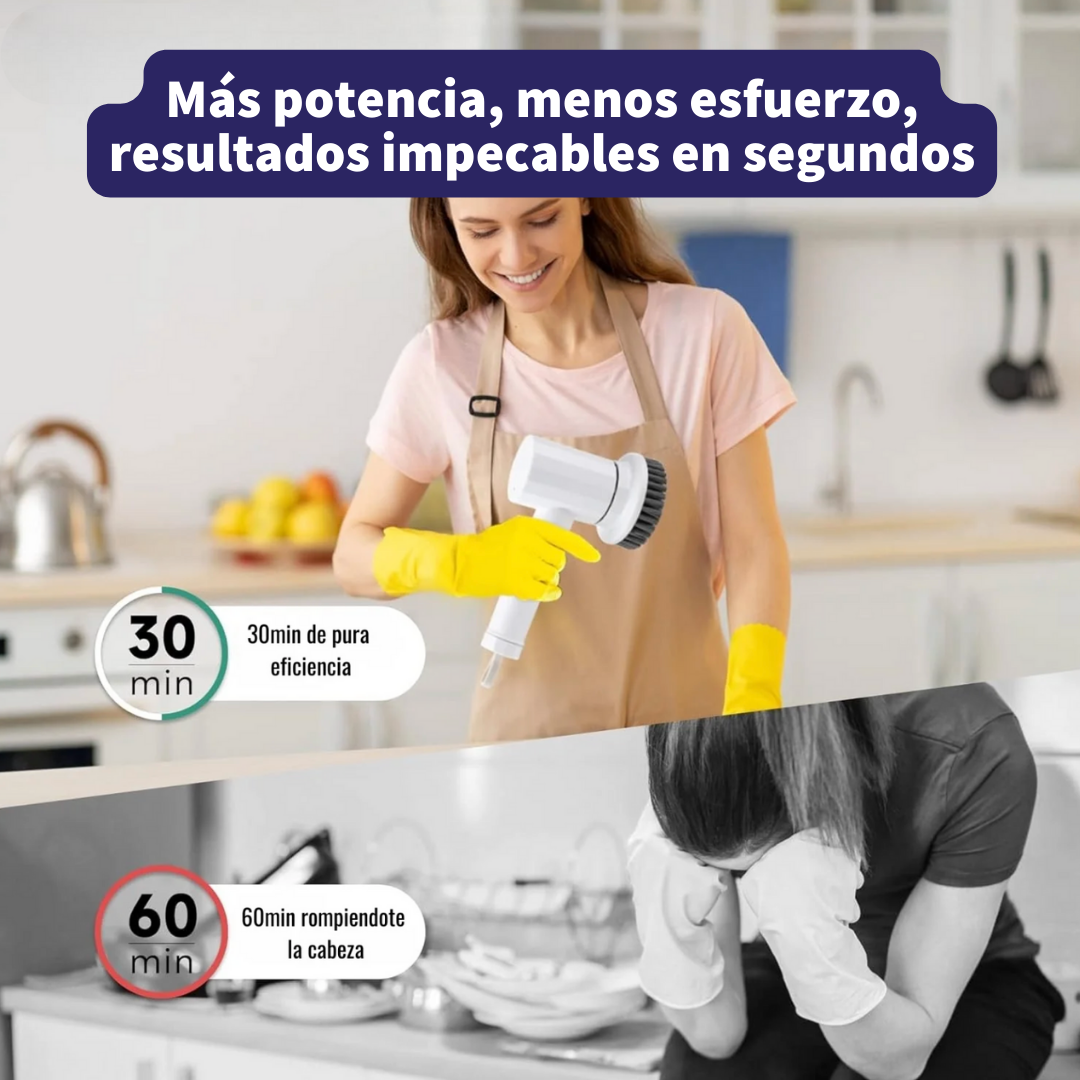 SonicBrush™ 5 en 1 – Tu aliado todo en uno para una cocina impecable.