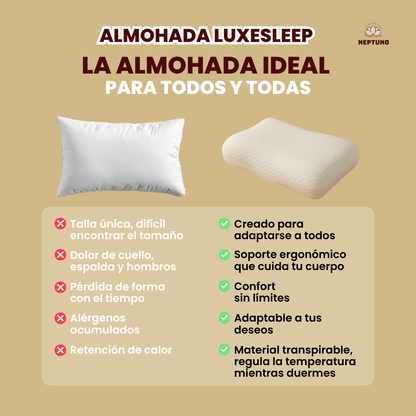 Almohada LUXESLEEP™ — Redescubre el placer de despertar sin dolores