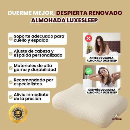 Almohada LUXESLEEP™ — Redescubre el placer de despertar sin dolores